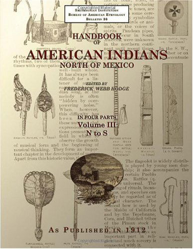 Cover for Frederick Webb Hodge · Handbook of American Indians North of Mexico, Vol. 3 (Taschenbuch) (2003)