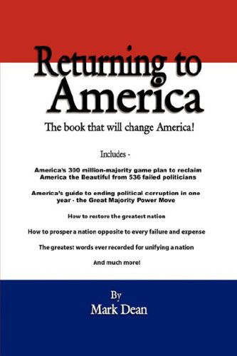 Cover for Mark Dean · Returning to America (Paperback Book) (2007)