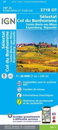 Cover for Ign · IGN TOP100: TOP25: 3718OT Sélestat - Col du Bonhomme (Sainte-Marie-aux-Mines - Kaysersberg - Riquewihr) (Innbunden bok) (2015)