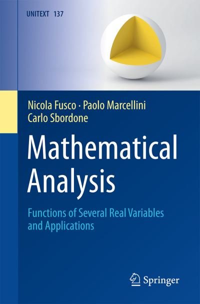 Cover for Nicola Fusco · Mathematical Analysis: Functions of Several Real Variables and Applications - UNITEXT (Paperback Book) [1st ed. 2022 edition] (2023)