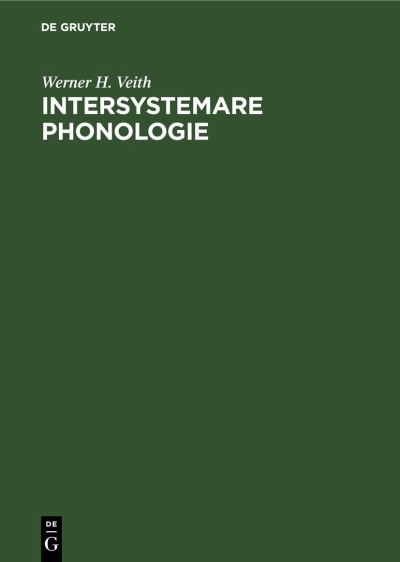 Cover for Veith · Intersystemare Phono- Logie (Book) (1972)