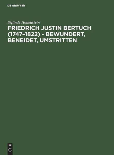 Cover for Hohenstein · Friedrich Justin Bertuch (17 (Book) (1989)