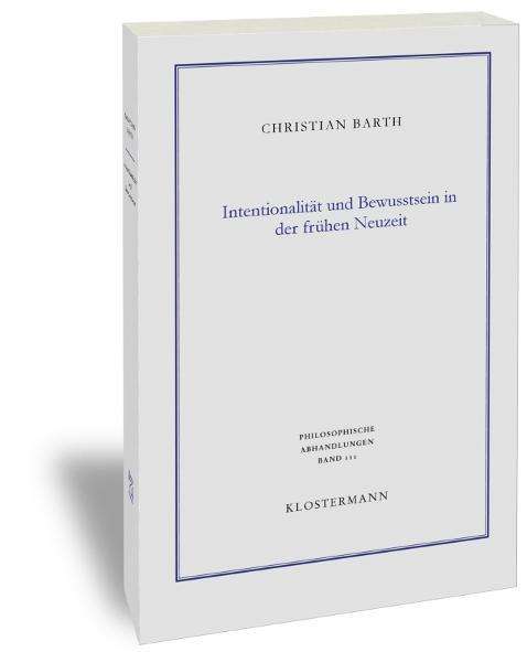 Cover for Barth · Intentionalität und Bewusstsein i (Book) (2017)