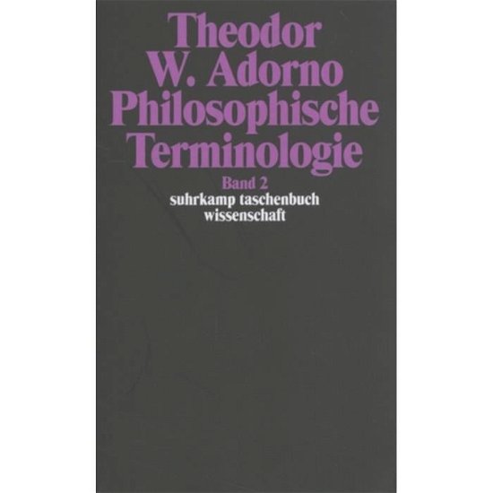 Cover for Theodor W. Adorno · Suhrk.TB.Wi.0050 Adorno Phil.Terminol.2 (Book)