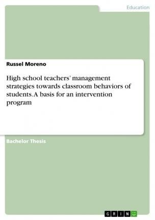 High school teachers' management - Moreno - Books -  - 9783668357501 - 