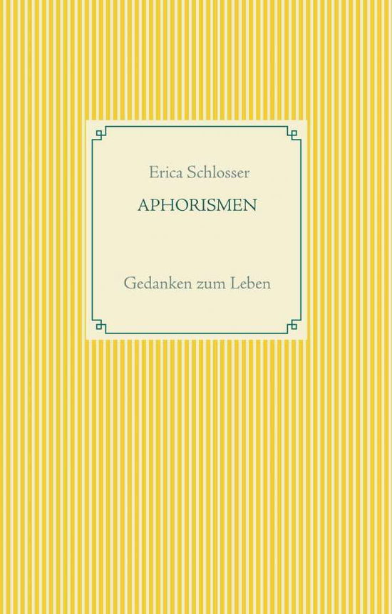 Cover for Schlosser · Aphorismen (Book)