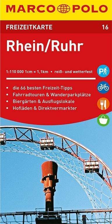 Rhein, Ruhr, Marco Polo Freizeitkarte 16 - Mair-Dumont - Livros - Marco Polo - 9783829743501 - 14 de setembro de 2019