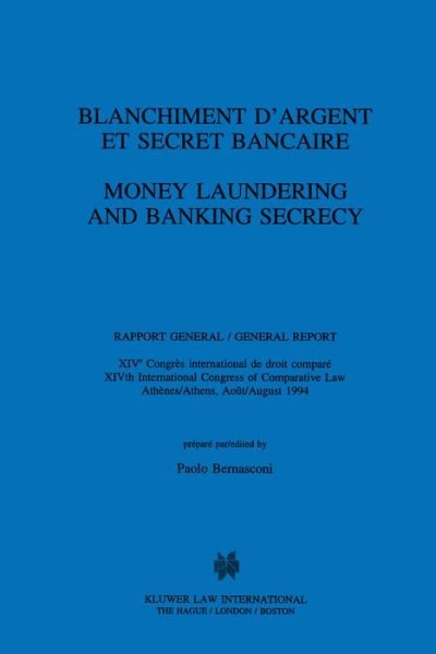 Cover for Paolo Bernasconi · Money Laundering and Banking Secrecy (Hardcover Book) (1995)