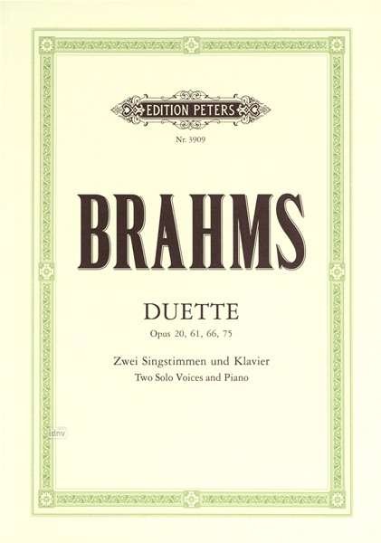 Cover for Brahms · 14 Duette fur Sopran, Alt und Klavier (Partituren) (2001)