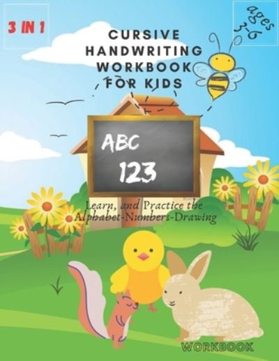 Cover for Workbook Ibg · 3 in 1 Cursive Handwriting Workbook for Kids ages 3-6 (Paperback Bog) (2020)