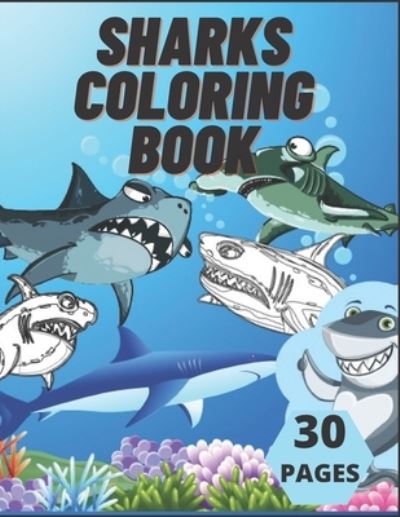 Cover for Mirum Pistris · Sharks Coloring Book (Paperback Book) (2021)