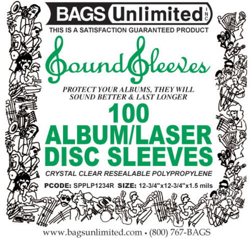 Bags Unlimited Spplp1234R 12"Loose Fit Resealable Poly Sleeves-100Ct - Bags Unlimited - Audio & HiFi -  - 0762189875502 - 