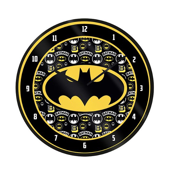 BATMAN - Logo - Plastic Clock 25cm Diameter - P.Derive - Koopwaar - DC COMICS - 5050293854502 - 2020