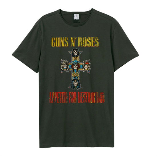 Guns N Roses Appetite For Destruction Amplified Large Vintage Charcoal T Shirt - Guns N Roses - Merchandise - AMPLIFIED - 5054488050502 - 