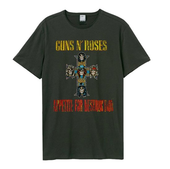 Cover for Guns 'N' Roses · Guns N Roses Appetite For Destruction Amplified Large Vintage Charcoal T Shirt (T-shirt)