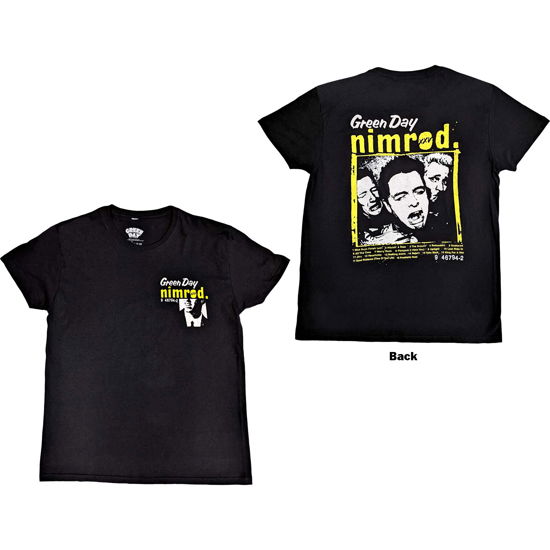Green Day Unisex T-Shirt: Nimrod Breast Print (Back Print) - Green Day - Merchandise -  - 5056561065502 - 