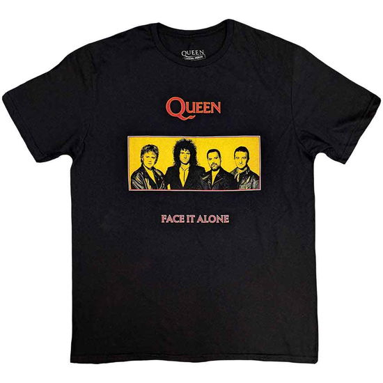 Queen Unisex T-Shirt: Face It Alone Panel - Queen - Koopwaar -  - 5056561094502 - 