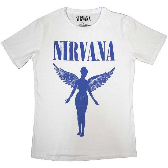 Nirvana Ladies T-Shirt: Angelic Blue Mono - Nirvana - Mercancía -  - 5056737215502 - 