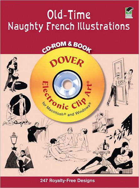 Cover for Dover Dover · Old-Time Naughty French Illus CD-Ro - Dover Electronic Clip Art (Audiobook (CD)) [Unabridged edition] (2003)