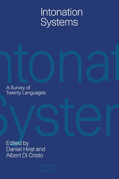 Cover for Daniel Hirst · Intonation Systems: A Survey of Twenty Languages (Paperback Book) (1998)