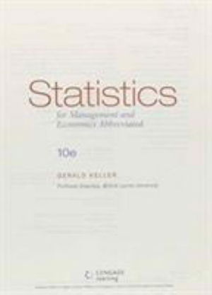 Cover for Gerald Keller · Statistics for Management and Economics, Abbreviated (Loose-leaf) [10th Ed. edition] (2014)