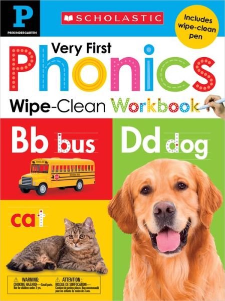 Cover for Scholastic · Very First Phonics Pre-K Wipe-Clean Workbook: Scholastic Early Learners (Wipe-Clean) - Scholastic Early Learners (Board book) (2017)
