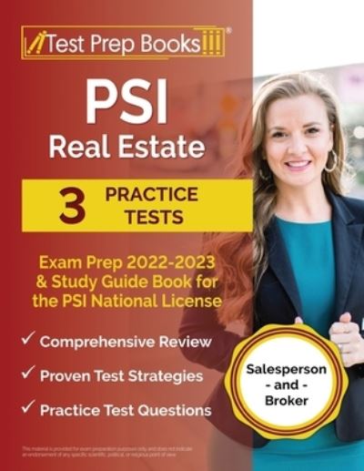 Cover for Joshua Rueda · PSI Real Estate Exam Prep 2022 - 2023: 3 Practice Tests and Study Guide Book for the PSI National License [Salesperson and Broker] (Paperback Book) (2022)