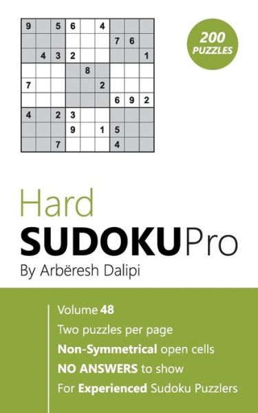 Cover for Arberesh Dalipi · Hard Sudoku Pro (Pocketbok) (2017)