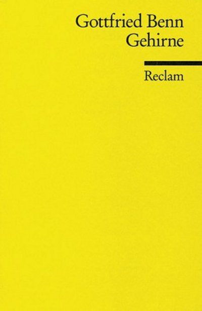 Cover for Gottfried Benn · Reclam UB 09750 Benn.Gehirne (Bog)