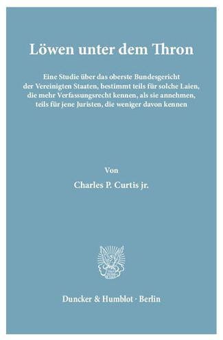 Cover for Curtis · Löwen unter dem Thron. (Bok) (2014)