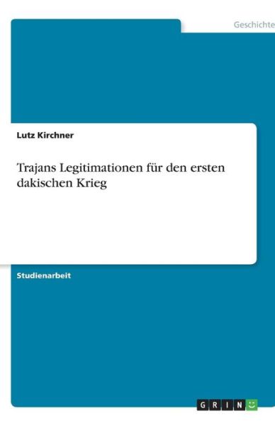 Cover for Kirchner · Trajans Legitimationen für den (Book) [German edition] (2013)