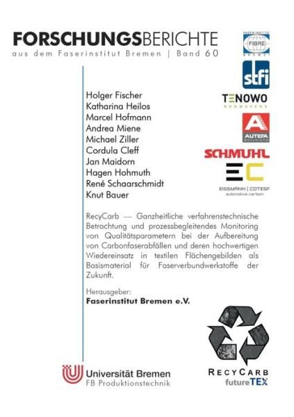 RecyCarb - Fischer - Książki -  - 9783749431502 - 14 maja 2019