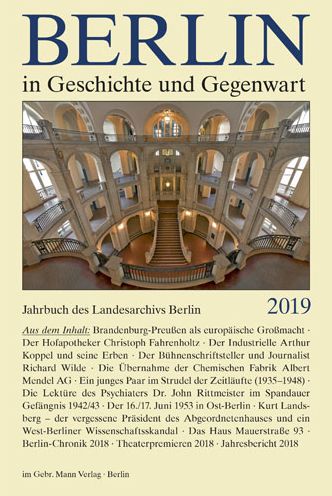 Cover for Werner Breunig · Berlin in Geschichte Und Gegenwart (Hardcover Book) (2020)