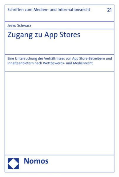 Cover for Schwarz · Zugang zu App Stores (Buch) (2017)