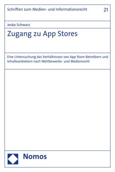 Cover for Schwarz · Zugang zu App Stores (Book) (2017)