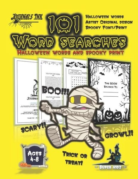 Cover for Sk · Halloween Word Search Book for Kids Ages 4-8 (Paperback Book) (2020)