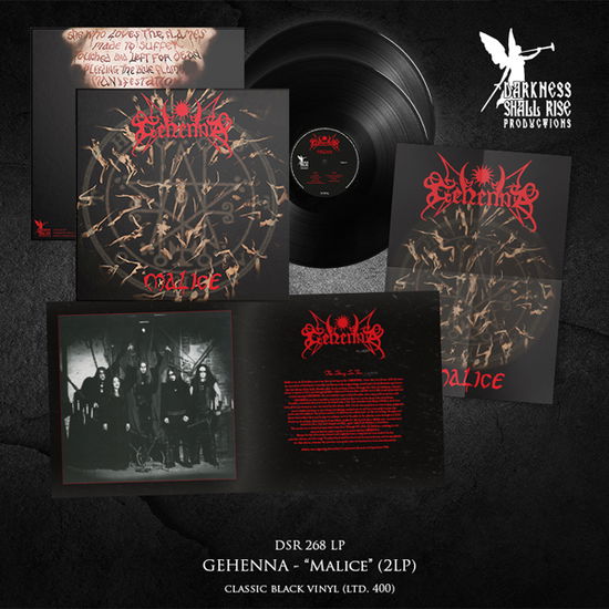 Cover for Gehenna · Malice (Our Third Spell) (Black Vinyl 2lp W/ Etched D-side) (LP) (2024)