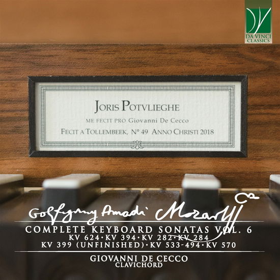 Cover for Giovanni De Cecco · Mozart: Complete Keyboard Sonatas Vol. 6 (CD) (2022)