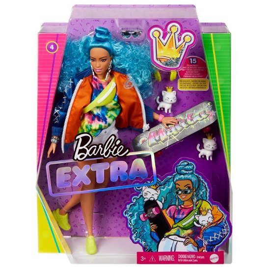 Cover for Barbie · Extra Doll Blue Curly Hair (Grn30) (Spielzeug) (2021)