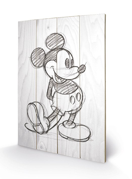 Cover for Mickey Mouse · DISNEY - Printing on wood 40X59 - Mickey Mouse Bla (MERCH) (2019)