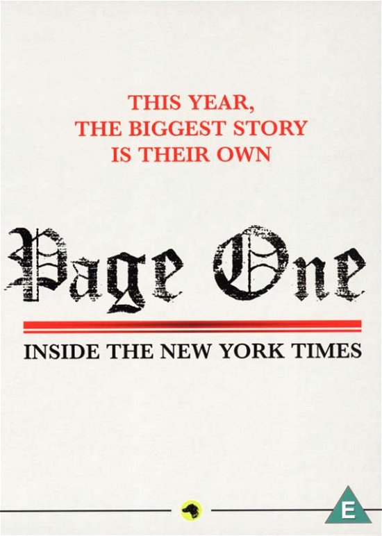 Cover for Andrew Rossi · Page One Inside The New York Times (DVD) (2011)