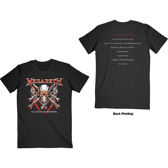 Megadeth Unisex T-Shirt: Killing Is My Business (Back Print) - Megadeth - Merchandise -  - 5056368638503 - 