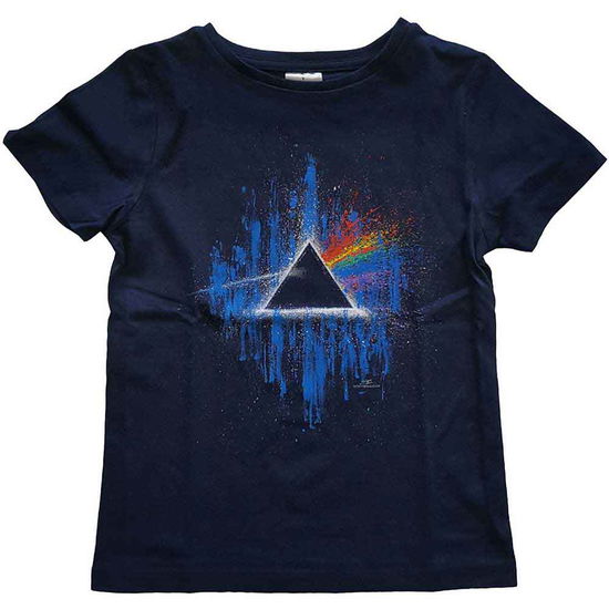 Pink Floyd Kids T-Shirt: Dark Side of the Moon Blue Splatter (9-10 Years) - Pink Floyd - Marchandise -  - 5056368670503 - 