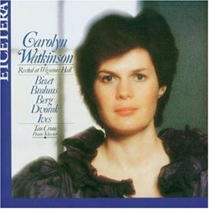 Cover for Carolyn Watkinson · Live At The Wigmore Hall (CD) (2014)