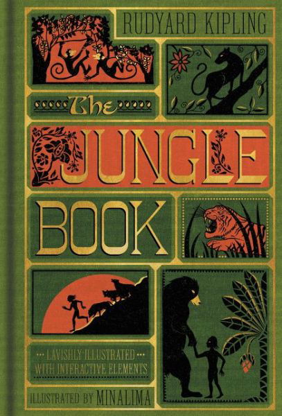 Cover for Rudyard Kipling · The Jungle Book (MinaLima Edition) (Illustrated with Interactive Elements) (Innbunden bok) [Minalima edition] (2016)