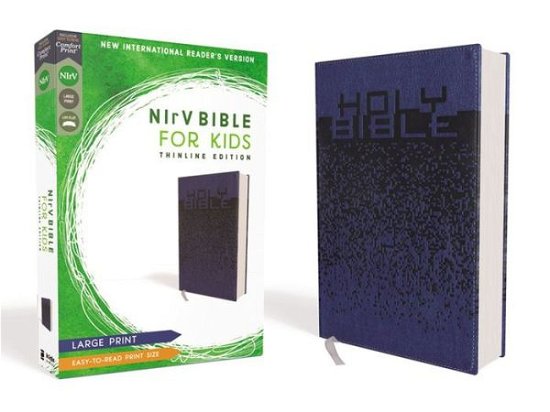 Cover for Zondervan · NIrV, Bible for Kids, Large Print, Leathersoft, Blue, Comfort Print: Thinline Edition (Lederbuch) [Large type / large print edition] (2019)