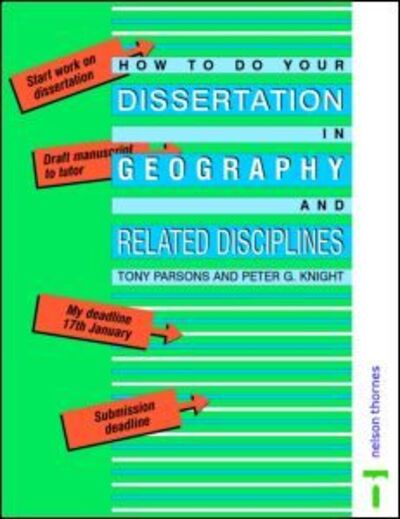 Cover for Tony Parsons · How to do your Dissertation in Geography and Related Disciplines (Paperback Book) (1999)