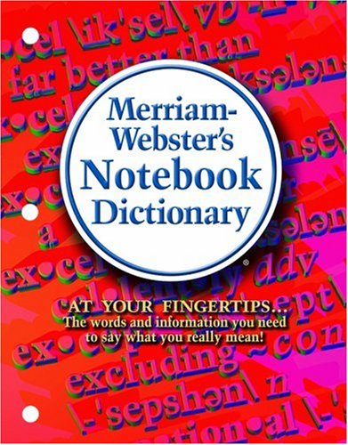 Cover for Merriam-webster · Merriam-webster's Notebook Dictionary (Paperback Book) (1996)