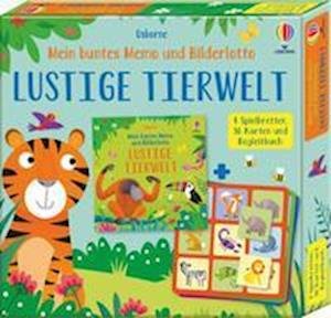 Mein buntes Memo und Bilderlotto: Lustige Tierwelt - Kate Nolan - Muu - Usborne Verlag - 9781789416503 - keskiviikko 16. helmikuuta 2022