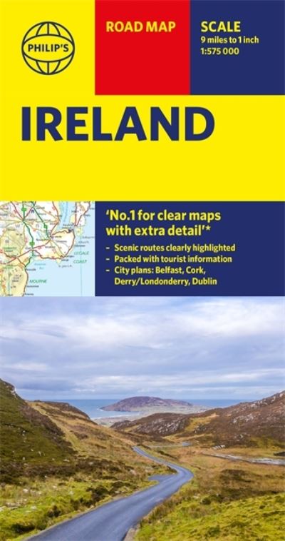 Philip's Ireland Road Map - Philip's Sheet Maps - Philip's Maps - Books - Octopus Publishing Group - 9781849075503 - February 4, 2021